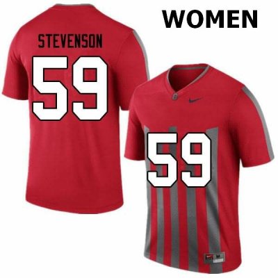 NCAA Ohio State Buckeyes Women's #59 Zach Stevenson Retro Nike Football College Jersey YUA7845JE